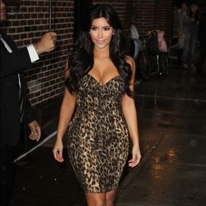 Kardashian kollection leopard/cheetah dress